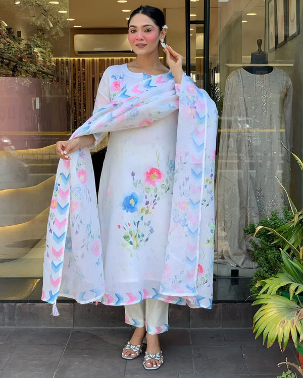 Rangeela Pure Linen Suit Set