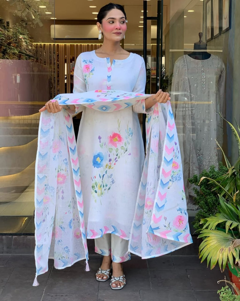 Rangeela Pure Linen Suit Set