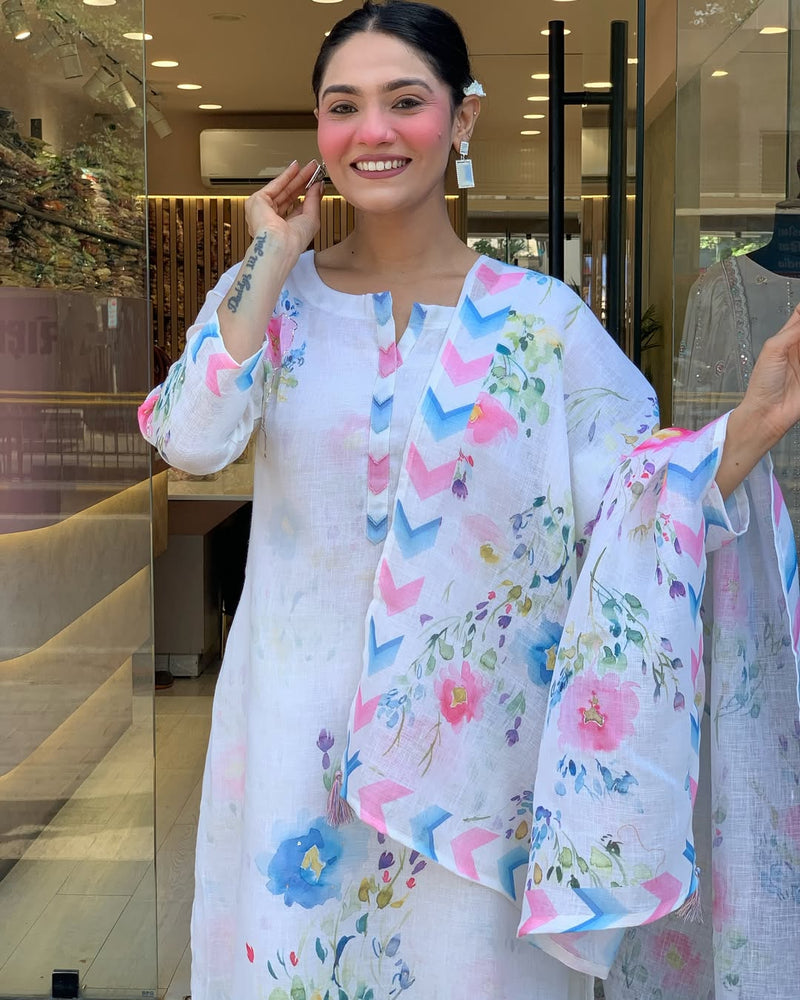 Rangeela Pure Linen Suit Set