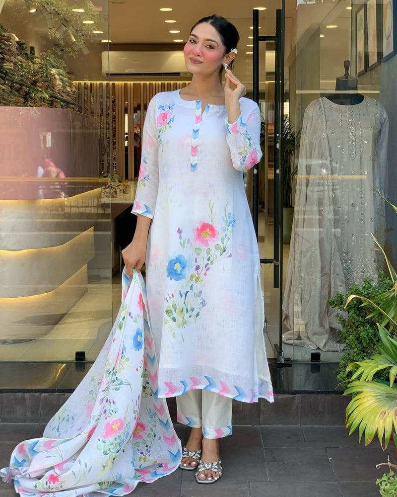 Rangeela Pure Linen Suit Set