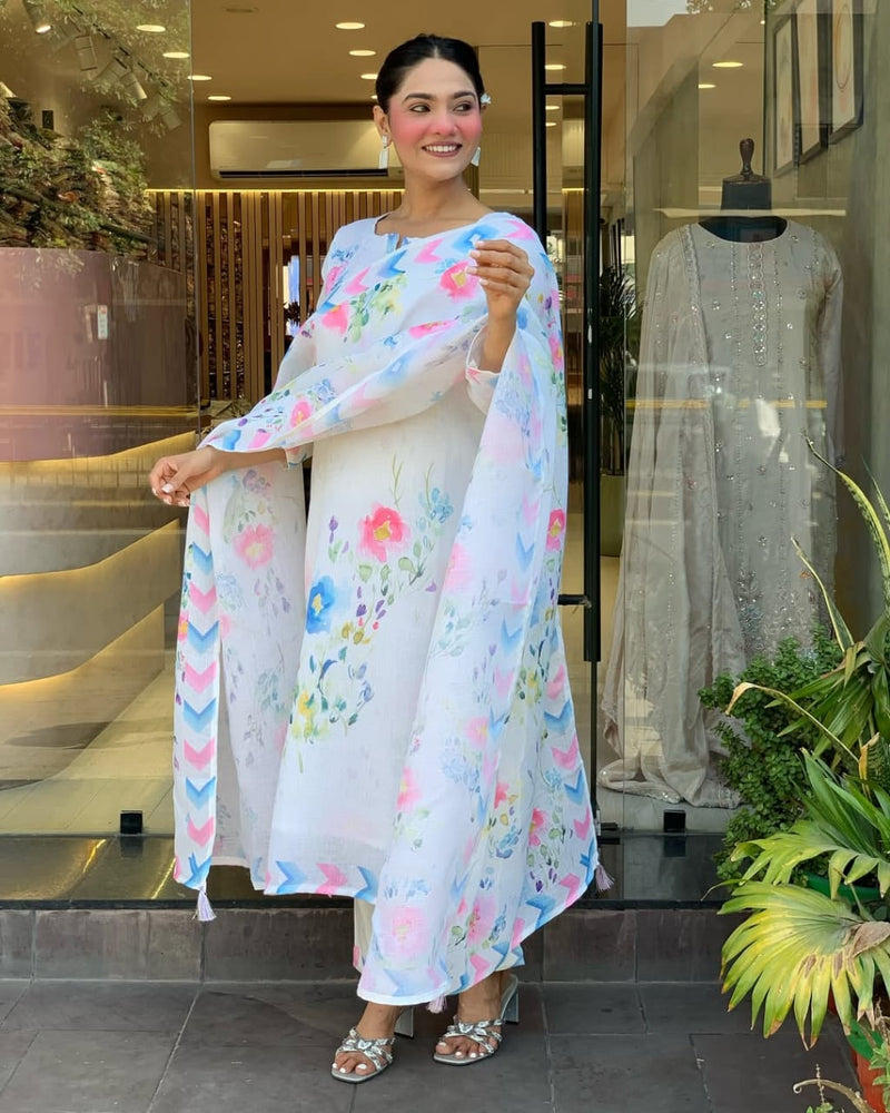 Rangeela Pure Linen Suit Set