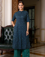 Premium Floral Fine Cotton Kurti Palazzo Set