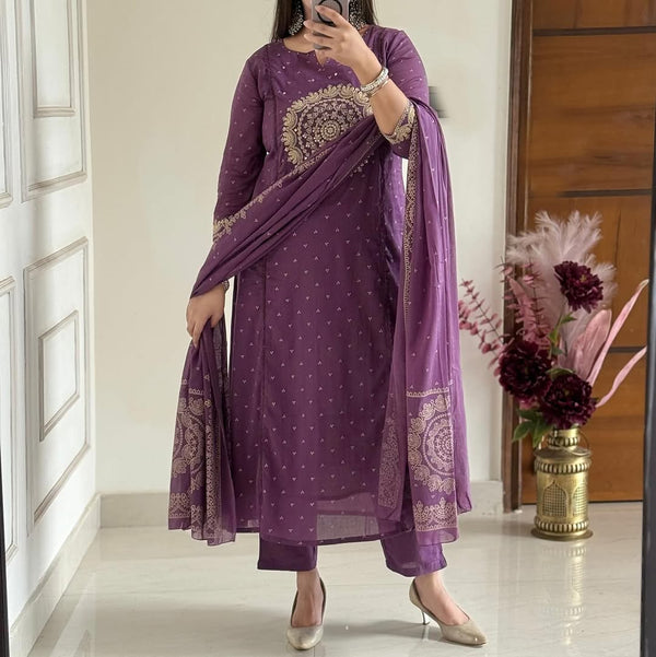 PURE MUL COTTON PANT SET
