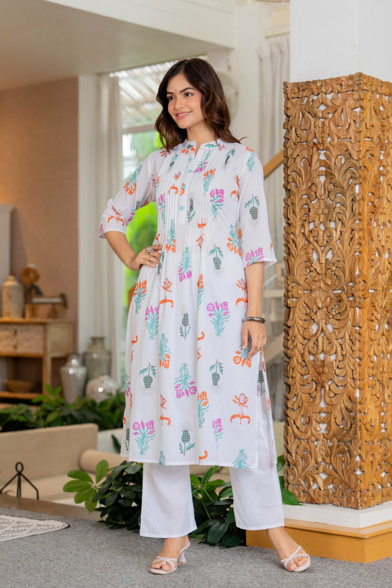 Pure Cotton Co-ord Set with Pintex Work