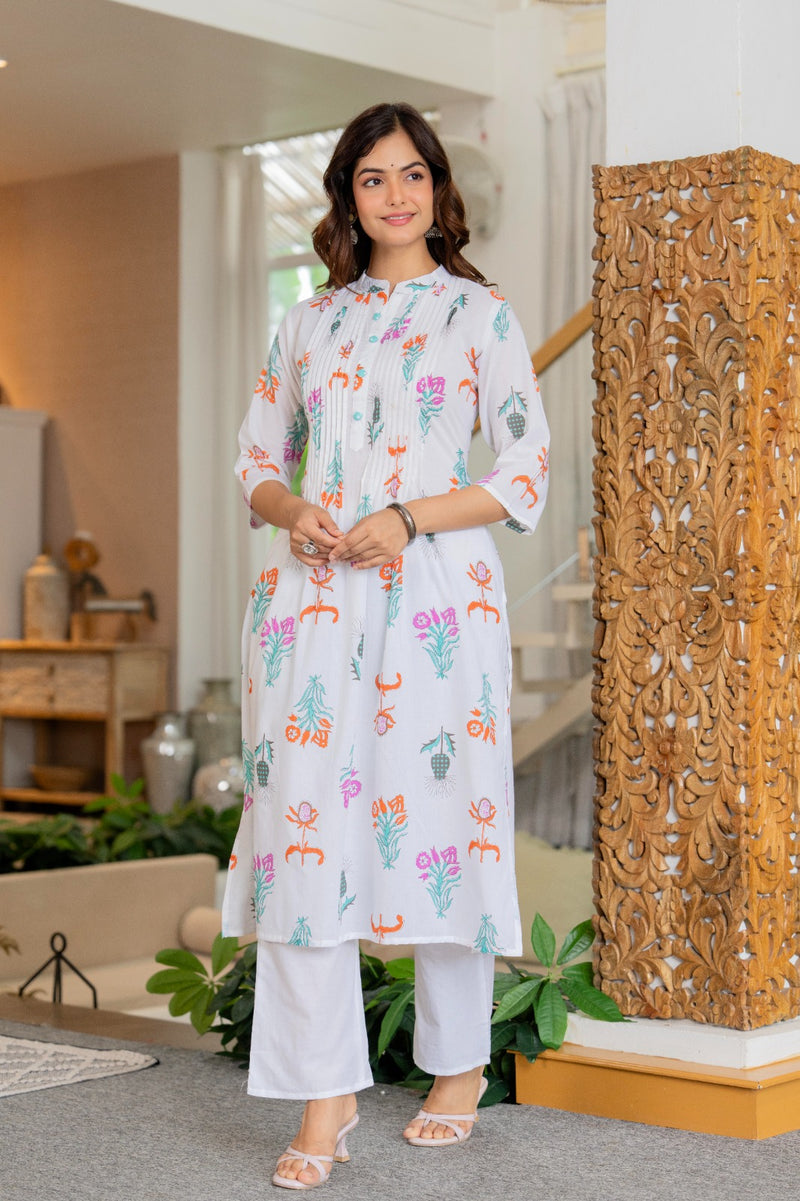 Pure Cotton Co-ord Set with Pintex Work