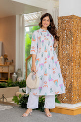 Pure Cotton Co-ord Set with Pintex Work