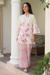 Printed Pure Cotton Co-ord Set with Embroidery