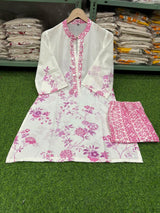 Printed Pure Cotton Co-ord Set with Embroidery