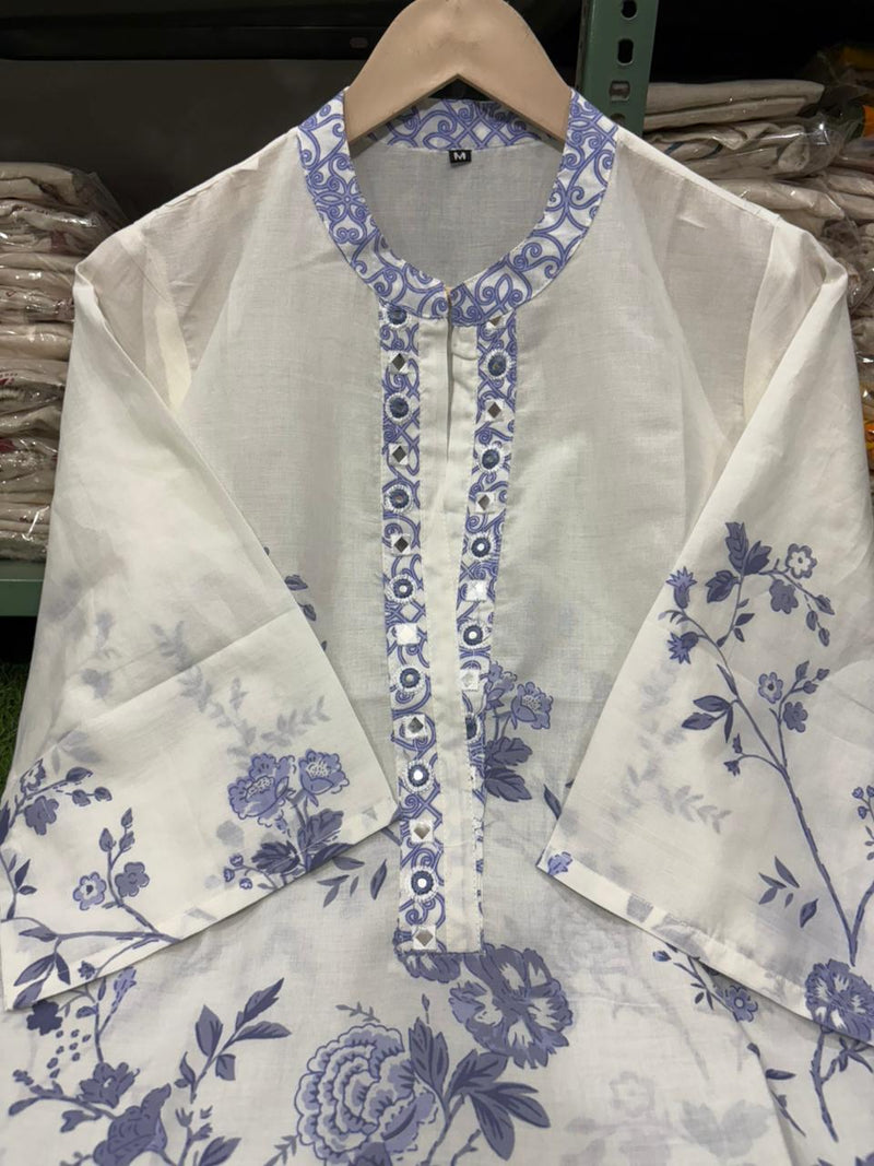 Printed Pure Cotton Co-ord Set with Embroidery