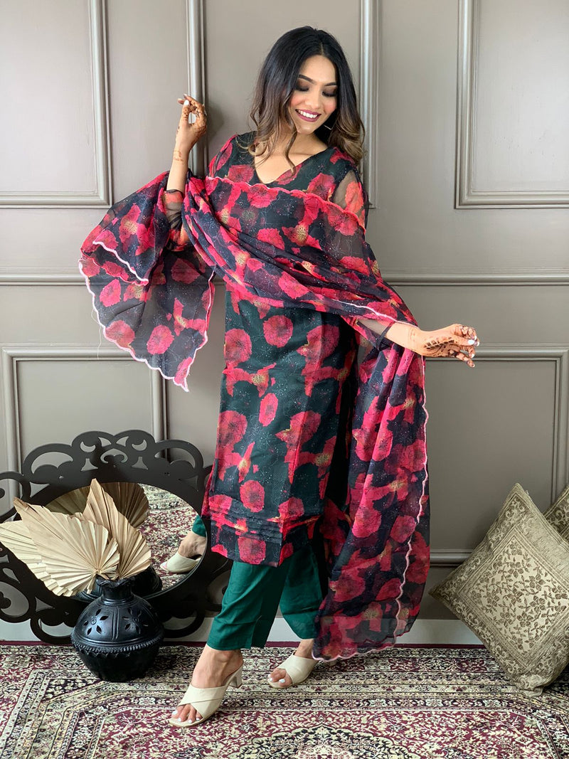 Premium Organza Kurta Set with Lining