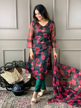 Premium Organza Kurta Set with Lining