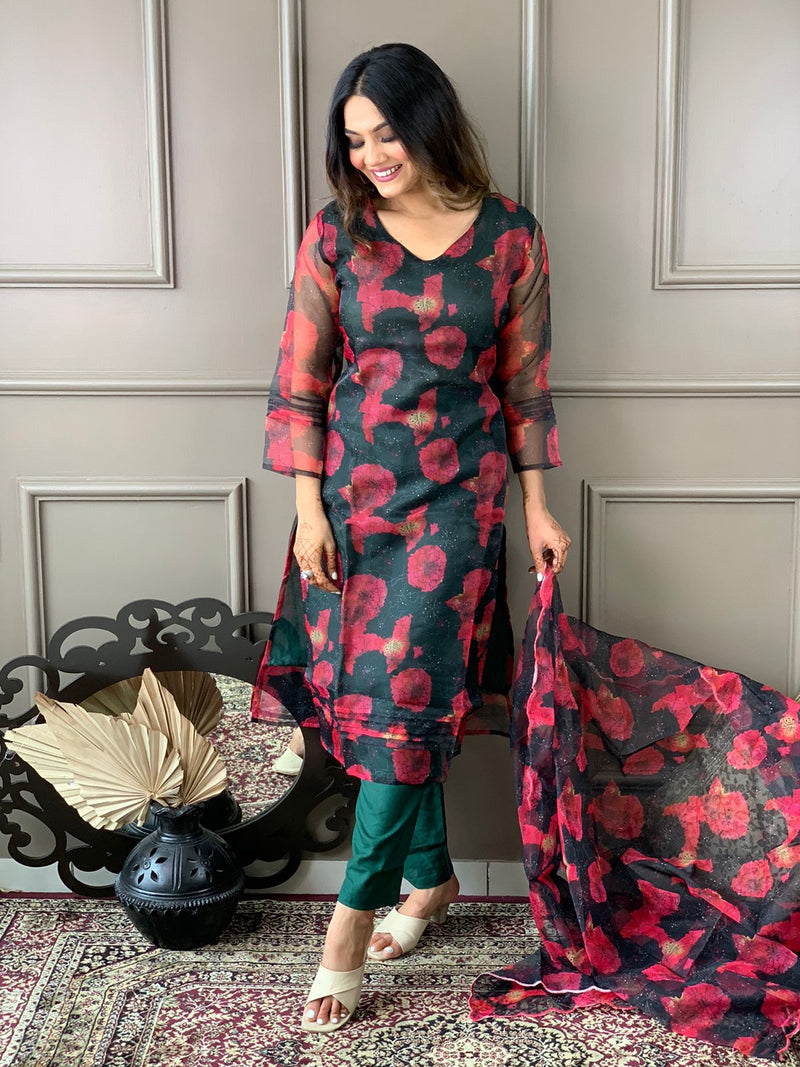 Premium Organza Kurta Set with Lining