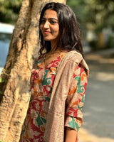 New Floral Silk Suit Set – Showroom Collection Piece