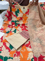 New Floral Silk Suit Set – Showroom Collection Piece