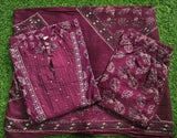 Elegant Cotton Angrakha Kurta Pant Dupatta Set with Embroidery & Adda Work – Utsaahit New Arrival | Sizes M to 7XL