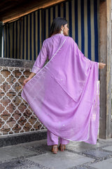 New Summer Cotton Embroidered Kurta Pant Dupatta Set