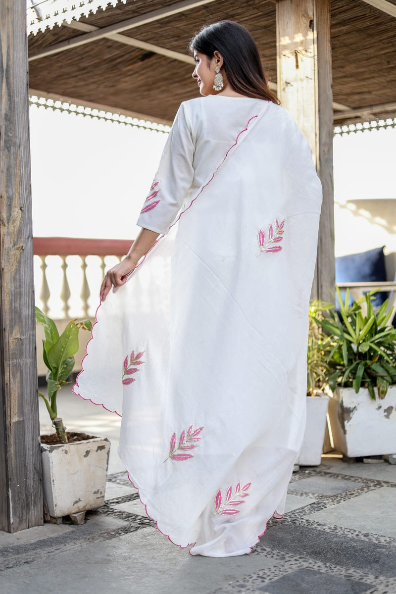 Beautiful Cotton Flex Patch Work Kurta Pant Dupatta Set