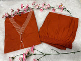 Premium Cotton Co-ord Set with Stylish Button Detailing &amp; Pocket