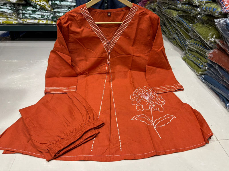 Premium Cotton Co-ord Set with Stylish Button Detailing &amp; Pocket