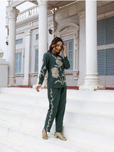 Elegant Pure Cotton Embroidered Co-ord Set with Matching Pant