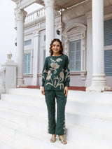 Elegant Pure Cotton Embroidered Co-ord Set with Matching Pant