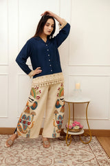 Summer Special Cotton Co-ord Set with Border Lace Work
