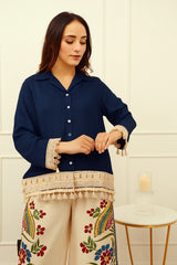 Summer Special Cotton Co-ord Set with Border Lace Work