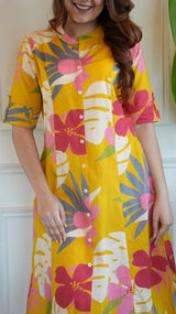 Premium Floral Fine Cotton Kurti Palazzo Set