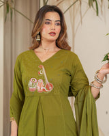 beautiful pastel-shade cotton suit set