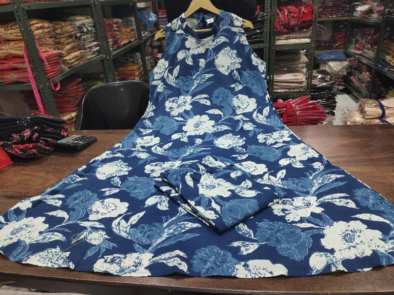 Premium Floral Fine Cotton Kurti Palazzo Set