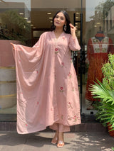 A-line kurti set with dupatta