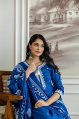 Premium 3 Piece Cotton Kurti Pant Dupatta Set