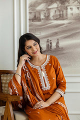 Premium 3 Piece Cotton Kurti Pant Dupatta Set