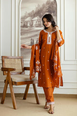Premium 3 Piece Cotton Kurti Pant Dupatta Set