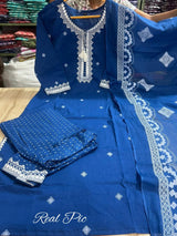 Premium 3 Piece Cotton Kurti Pant Dupatta Set