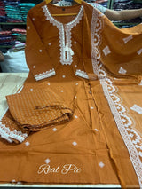 Premium 3 Piece Cotton Kurti Pant Dupatta Set