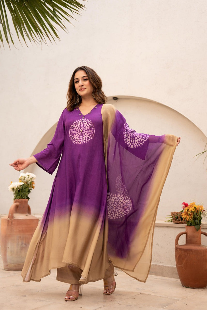 Premium 3 Piece Cotton Kurti Pant Dupatta Set