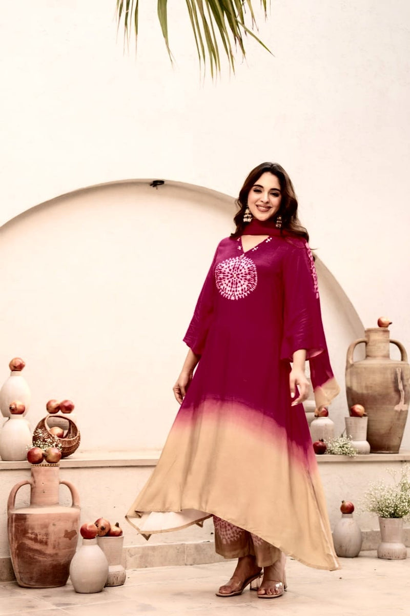 Premium 3 Piece Cotton Kurti Pant Dupatta Set
