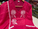 Elegant Flaired Cotton Kurta Set with Malmal Dupatta