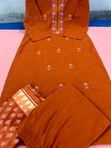 Elegant Khadi Cotton Suit Set