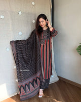Premium Heavy Cotton Kurti Pant Dupatta Set