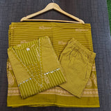 premium cotton kurti pant dupatta set