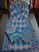 Heavy Quality Cotton Frock-Style Kurti Pant Dupatta Set