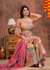 premium muslin with gotta patti work sharara set