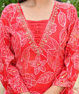 premium soft roman cotton kurti pant dupatta set