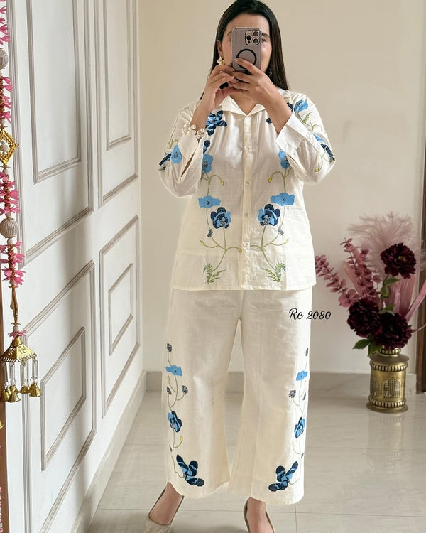 New Designer Cotton Slub Cord Set
