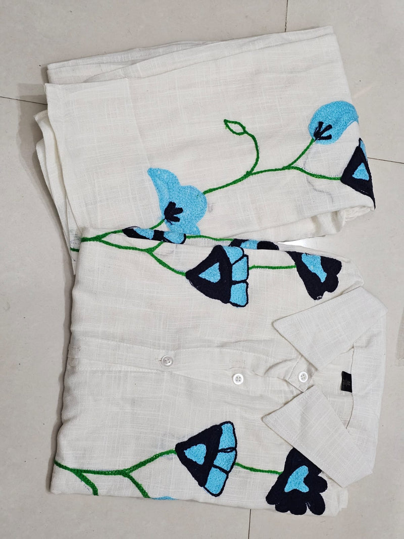 New Designer Cotton Slub Cord Set