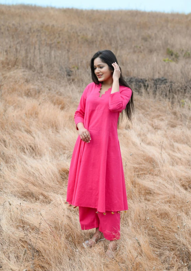 premium cotton kurti pant set