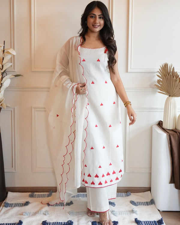 Premium Cotton Flex Kurti pant dupatta Set