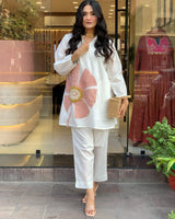 Elegant Embroidery Premium Cotton Co-ord Set